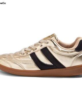 Retro Sneakers Women's Artificial Leather Gum Sole Vintage Style Shoes
